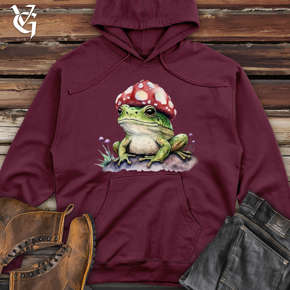 Frog Mushroom Head Midweight Hooded Sweatshirt