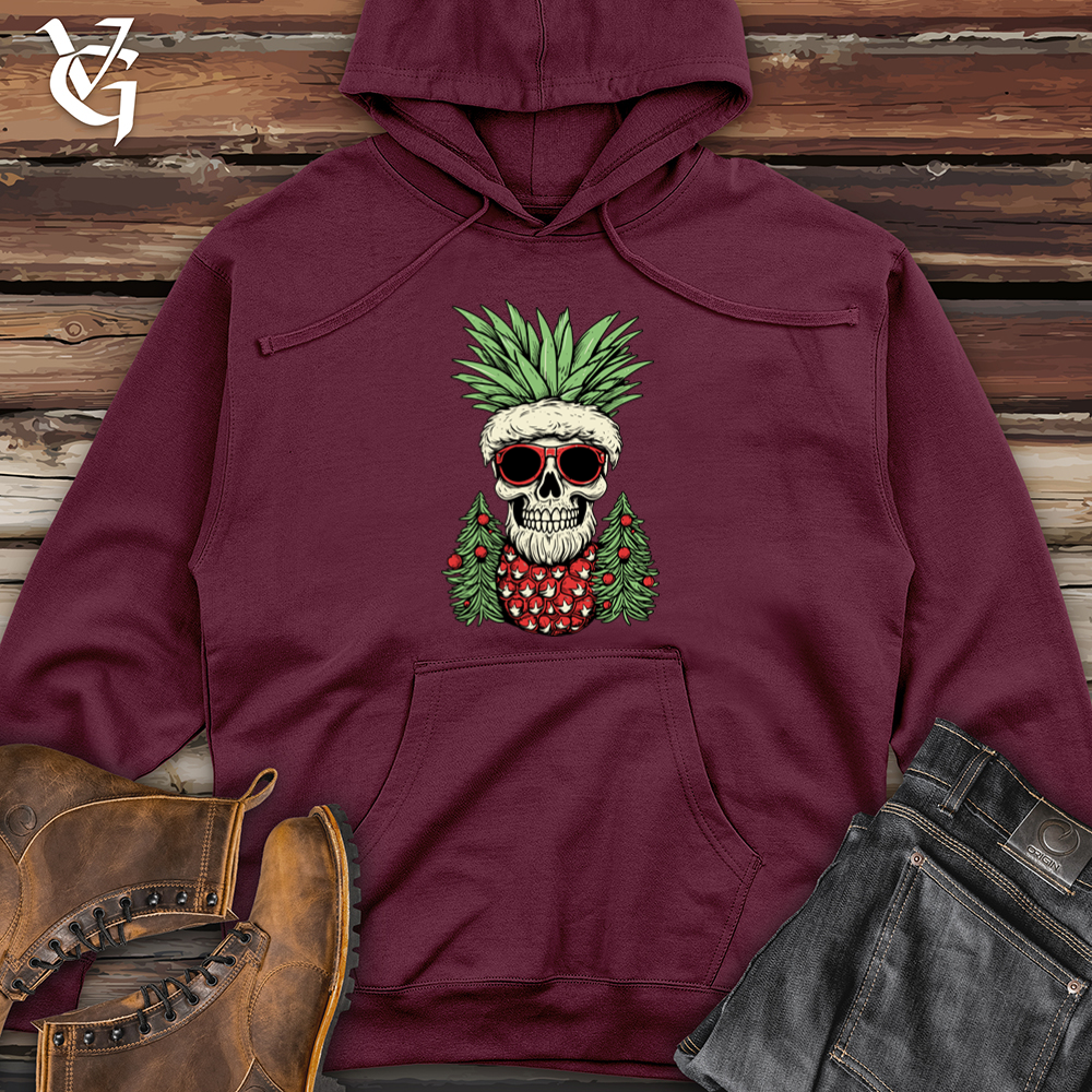 Retro Santa Pineapple Midweight Hooded Sweatshirt