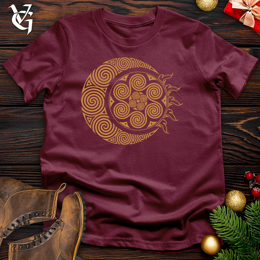 Spiral Celtic Moon 01 Cotton Tee