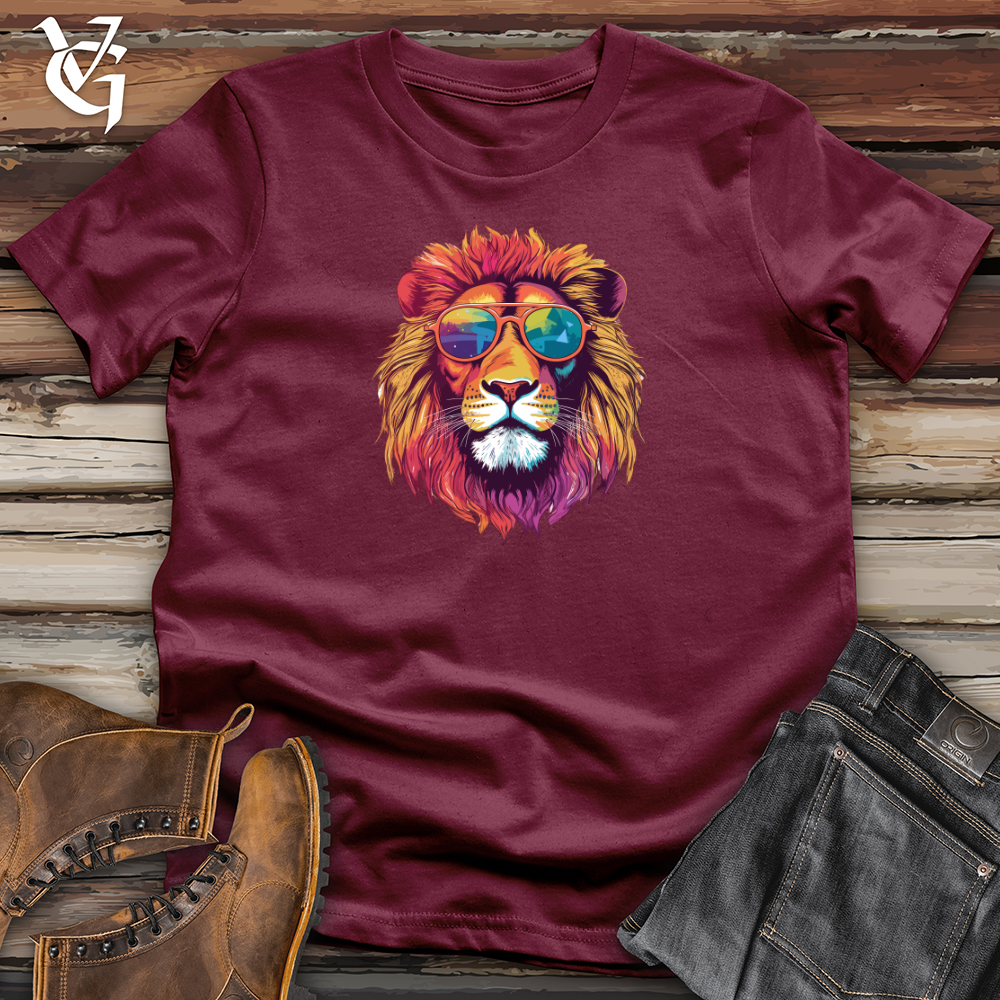 Retro Cosmic Shades Lion Softstyle Tee