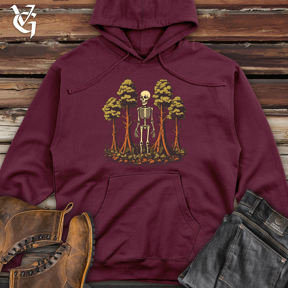Whimsical Skeletal Grove Midweight Hooded Sweatshirt