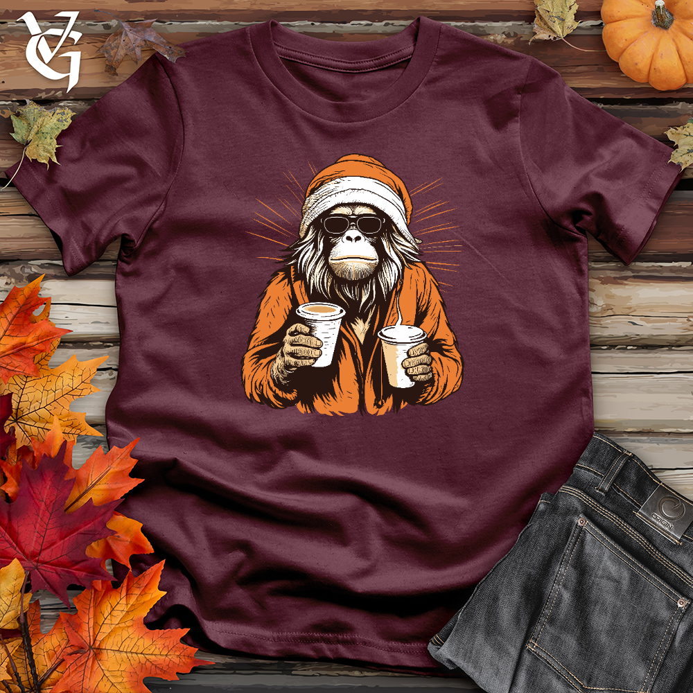 Autumn Sipper Monkey Cotton Tee