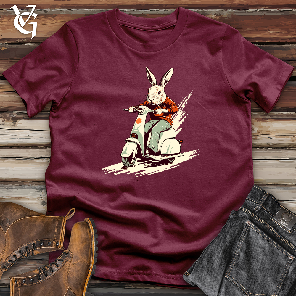 Retro Scooting Rabbit Softstyle Tee