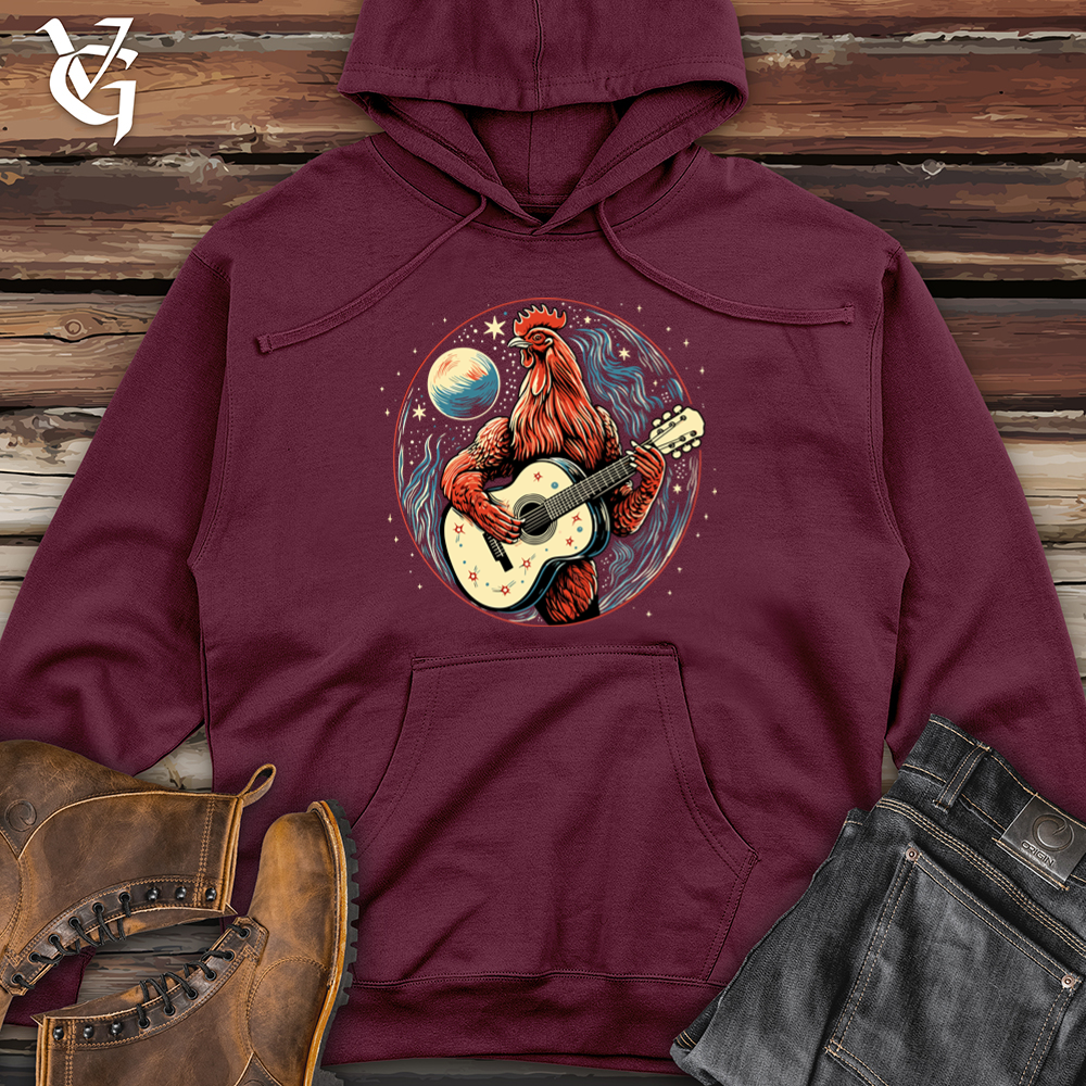 Cosmic Guitar Chicken Strum Midweight Hooded Sweatshirt