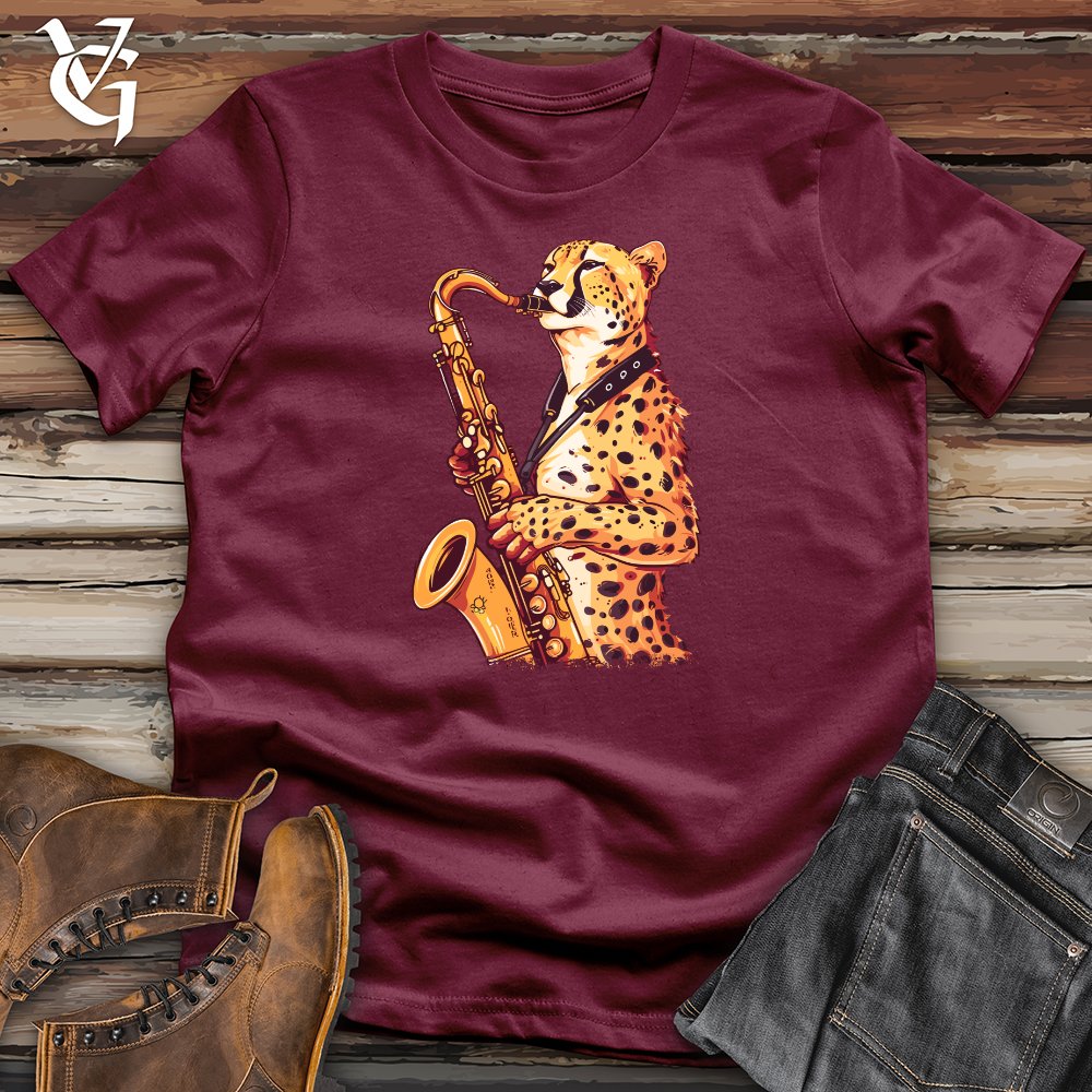 Cheetah Saxophone Groove Softstyle Tee