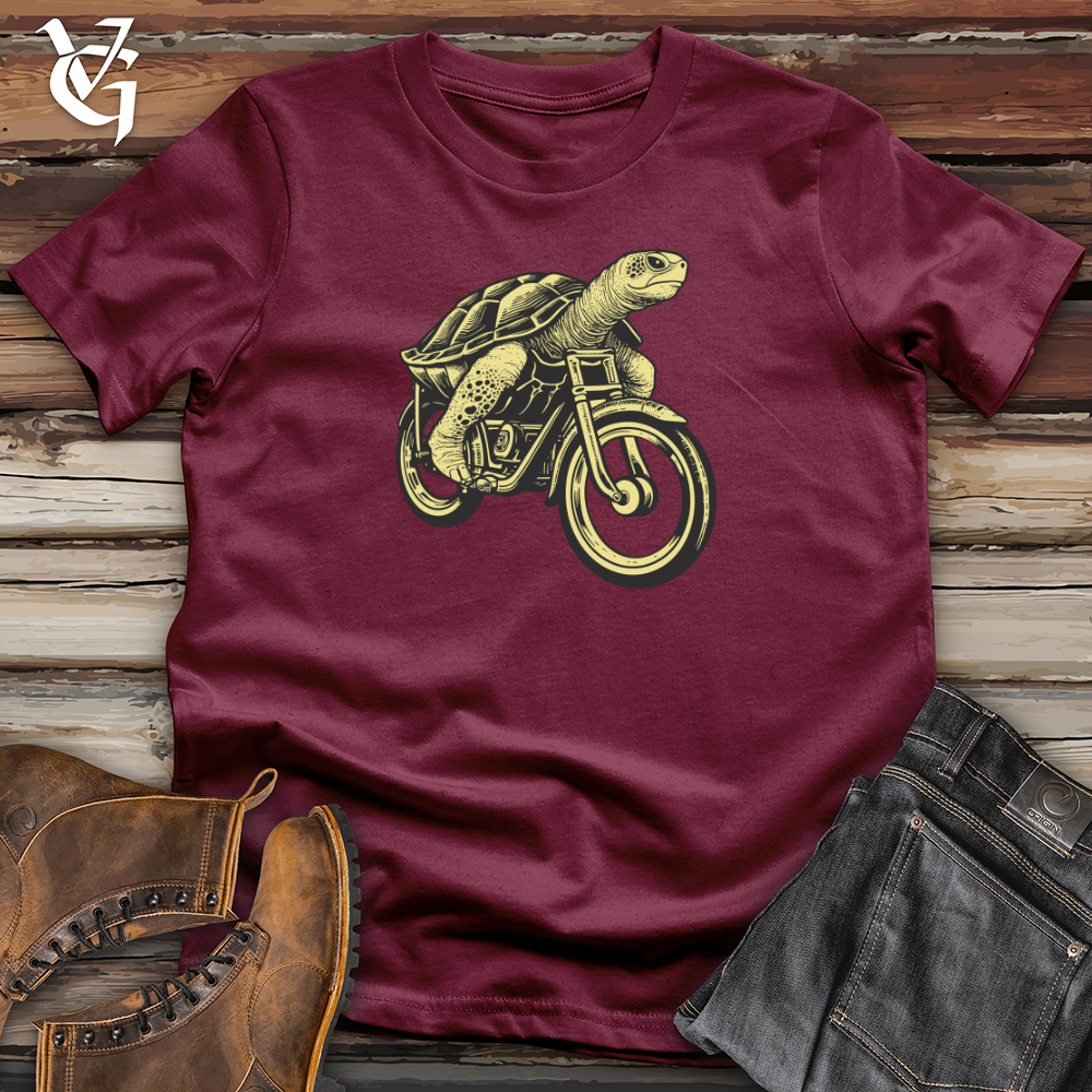 Retro Bike Formed Turtle 01 Softstyle Tee