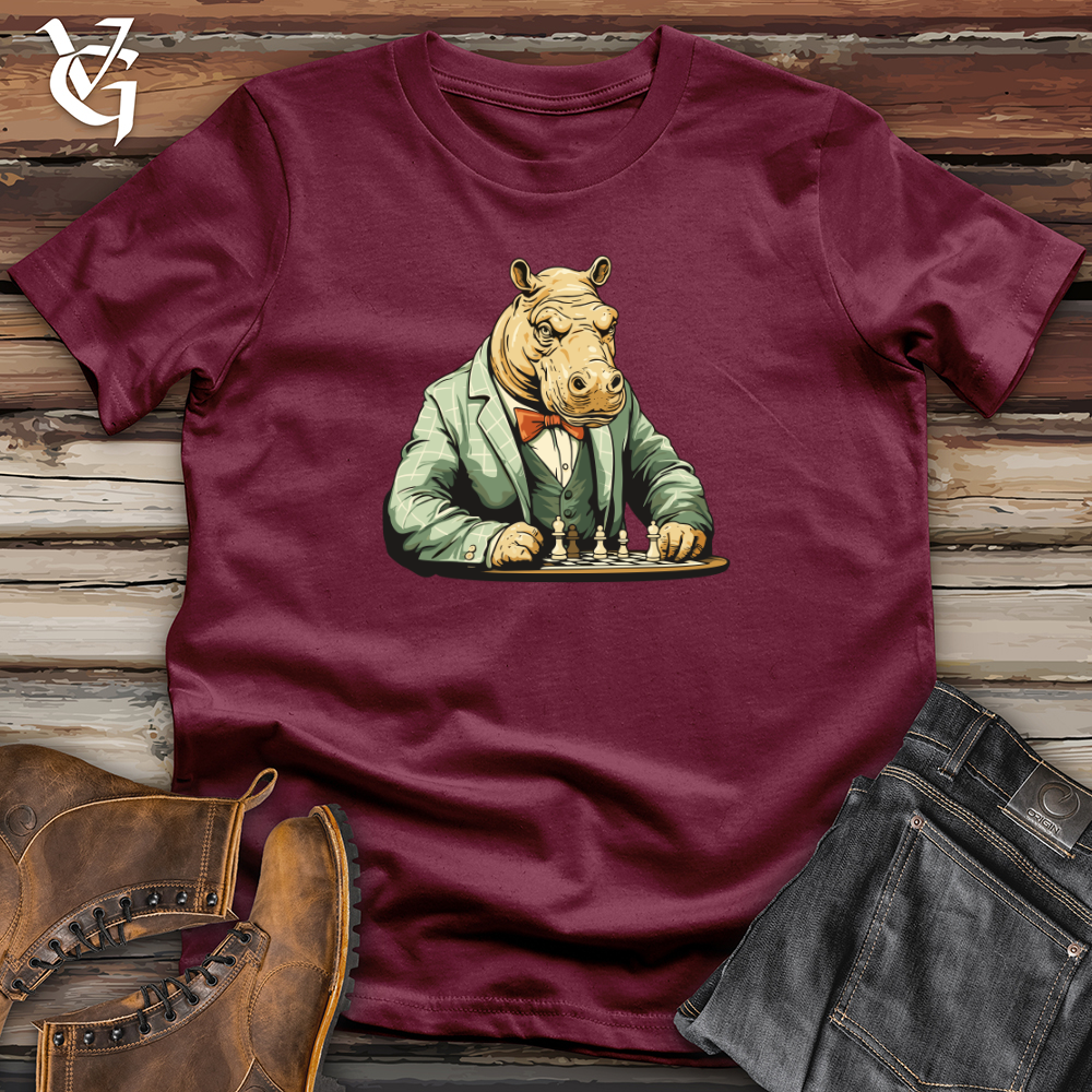 Hippopotamus Brain Game Chess Battle Softstyle Tee