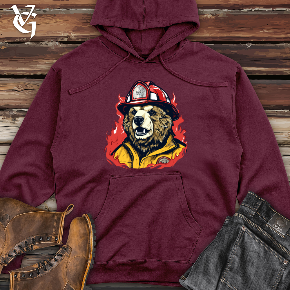 Brave Firefighter Protector Midweight Hooded Sweatshirt