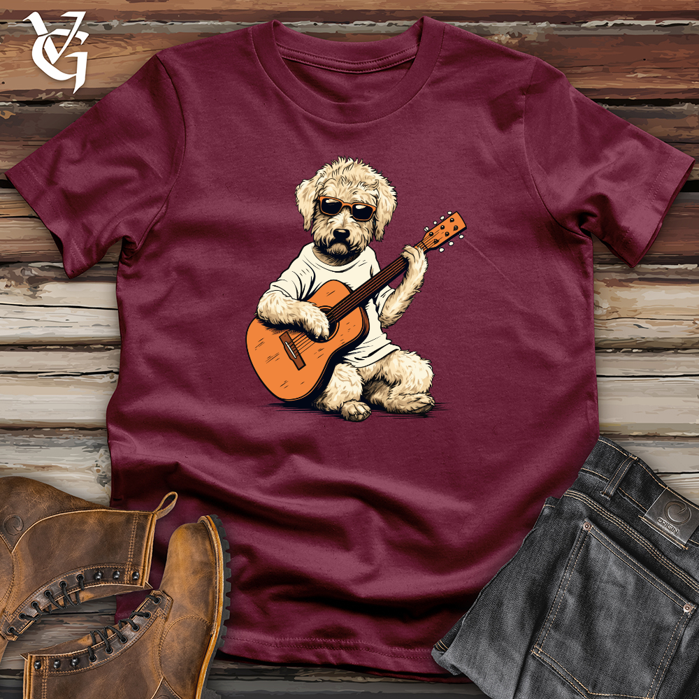 Strumming Doodle Dog Melody Softstyle Tee