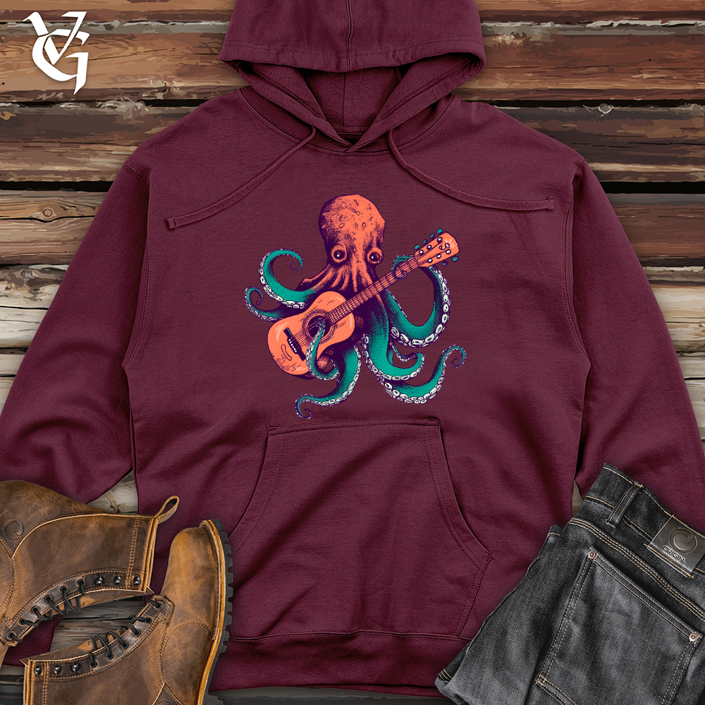 Octopus Guitarist Midweight Hooded Sweatshirt