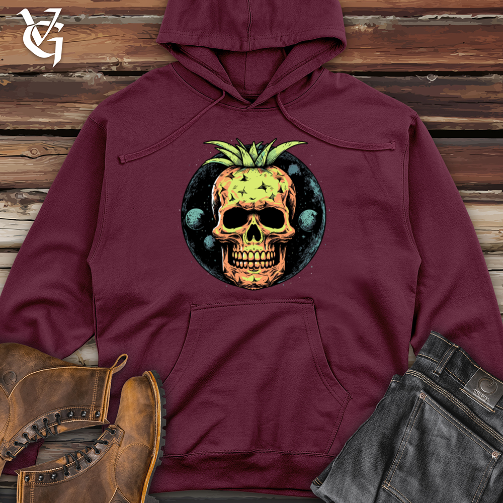 Lunar Pineapple Skull Midweight Hooded Sweatshirt