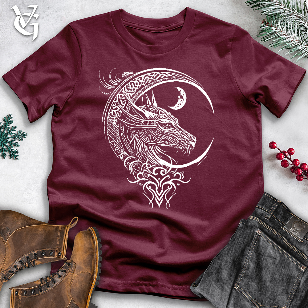 Celtic Dragon and Moon Cotton Tee