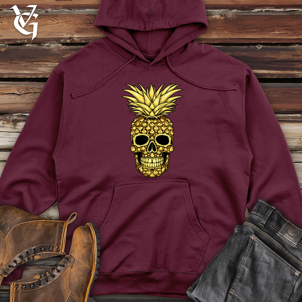 Pineapple Galaxy Skull Midweight Hooded Sweatshirt