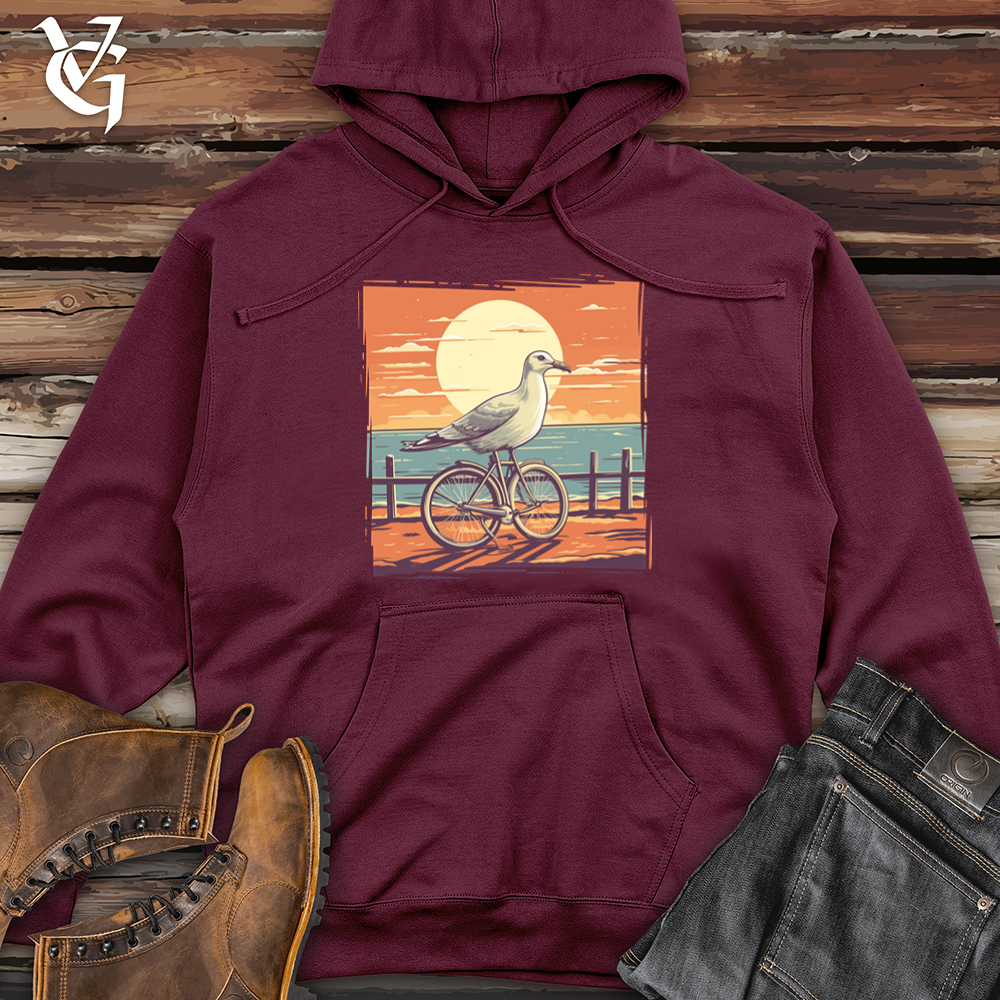 Sea Gull Boardwalk Bicycle Cruise Midweight Hooded Sweatshirt