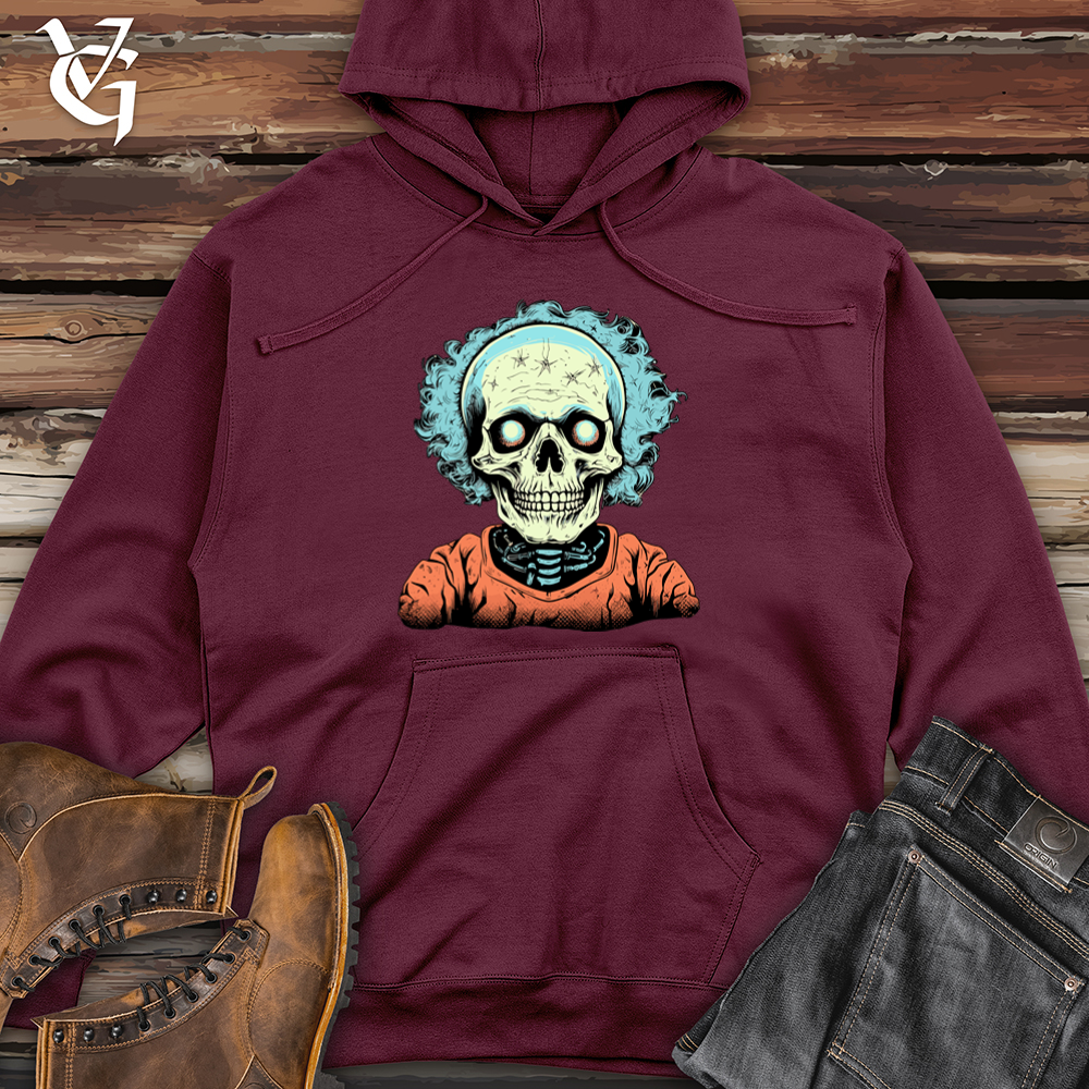 Retro Astrophysicist Skeleton Midweight Hooded Sweatshirt