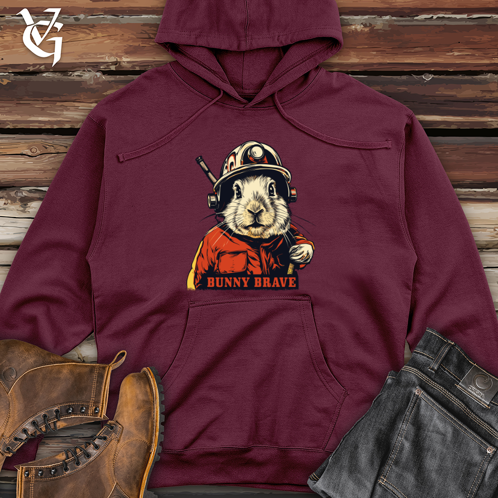 Bunny Brave Firefighter Midweight Hooded Sweatshirt