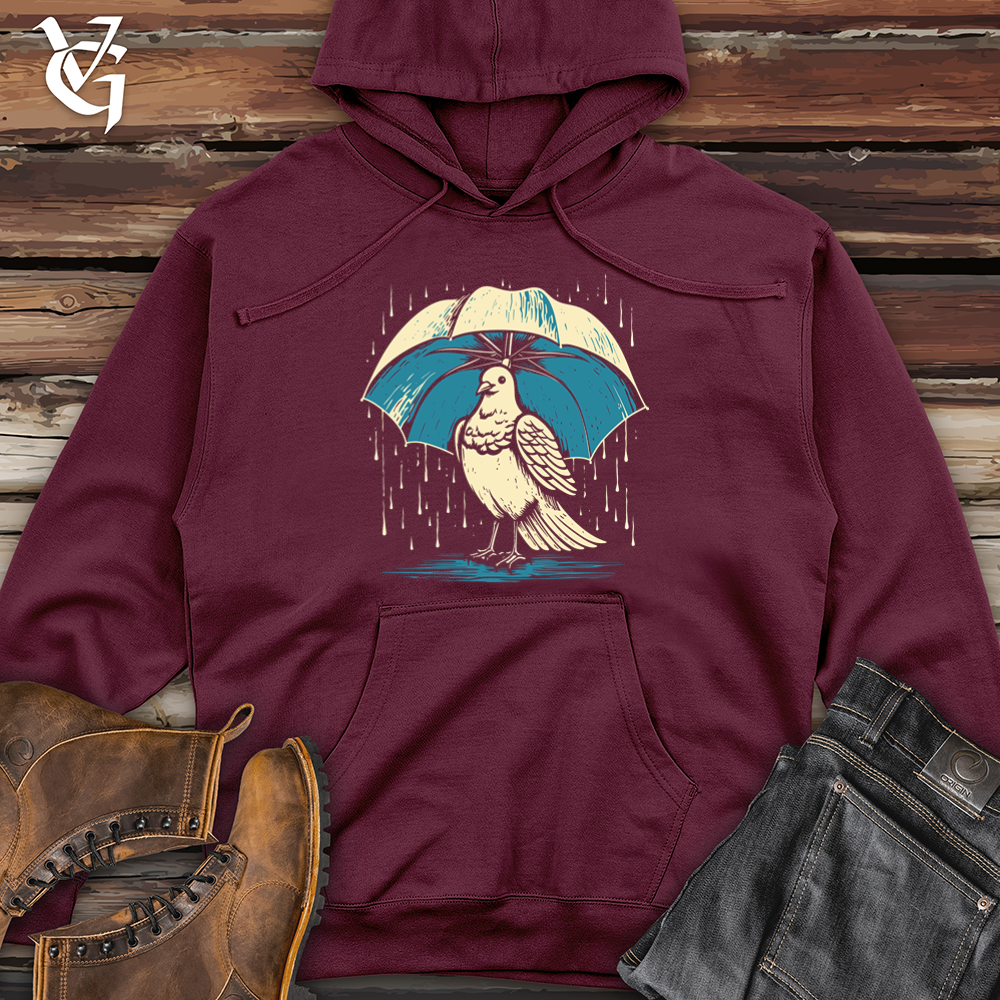 Dove In The Rain Midweight Hooded Sweatshirt