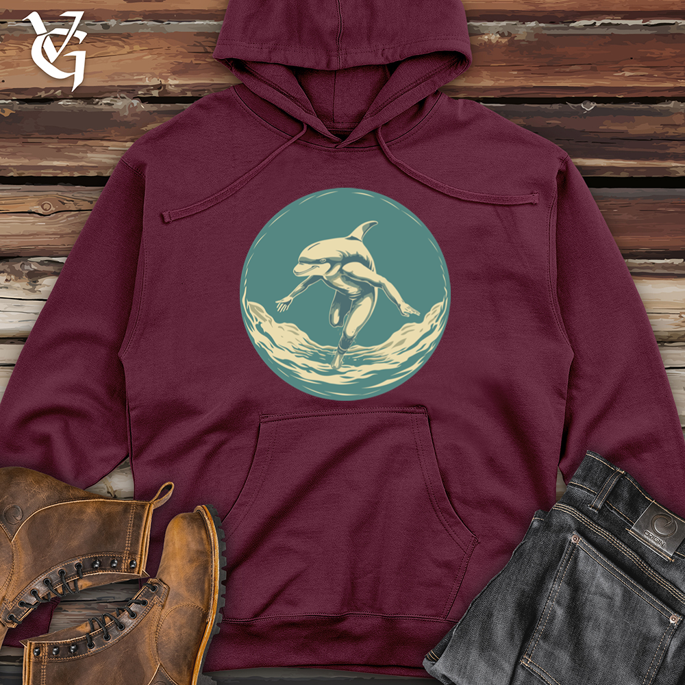 Vintage Dolphin Dive Midweight Hooded Sweatshirt