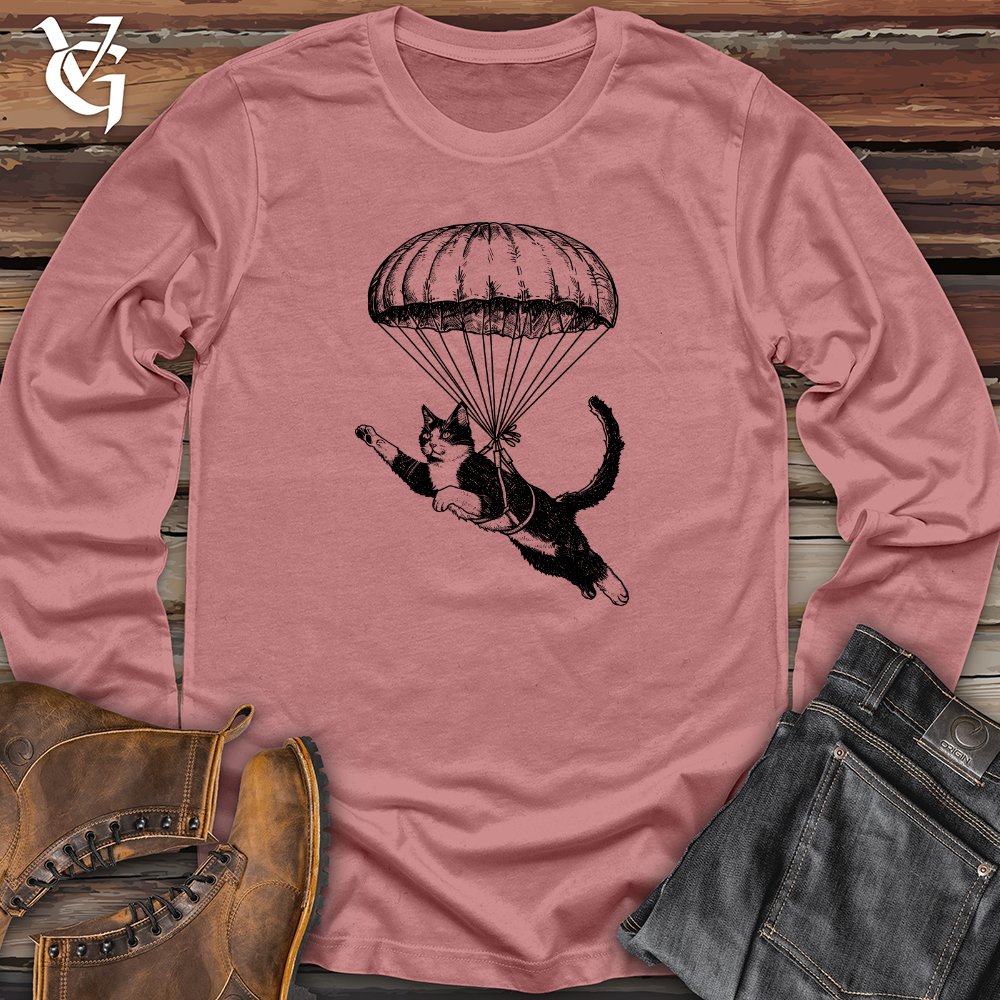 Cat Fly with Parachute Long Sleeve