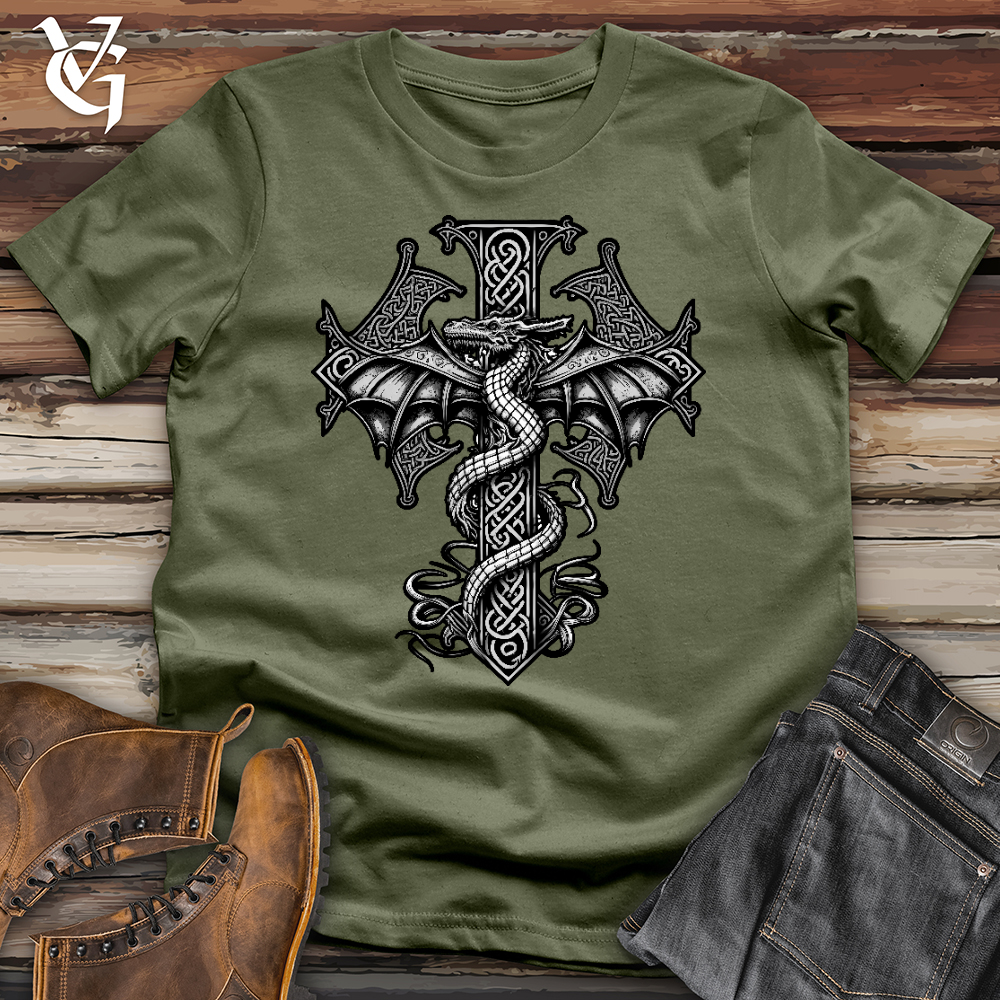 Celtic Dragon Cross Softstyle Tee