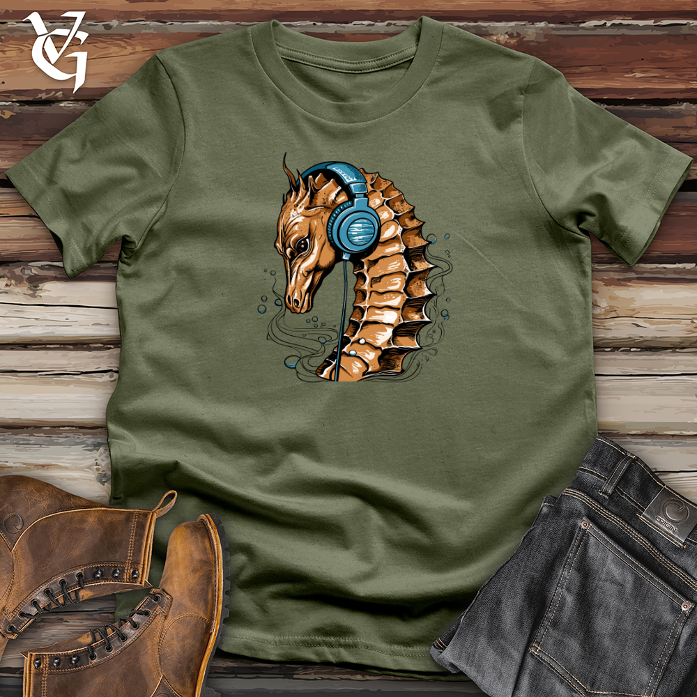 Seahorse Ocean Pulse Headphone Harmony Softstyle Tee