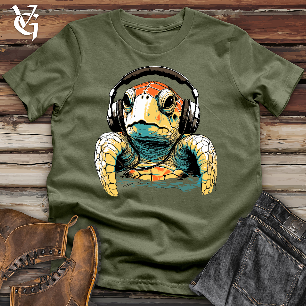Turtle With Headphone Softstyle Tee