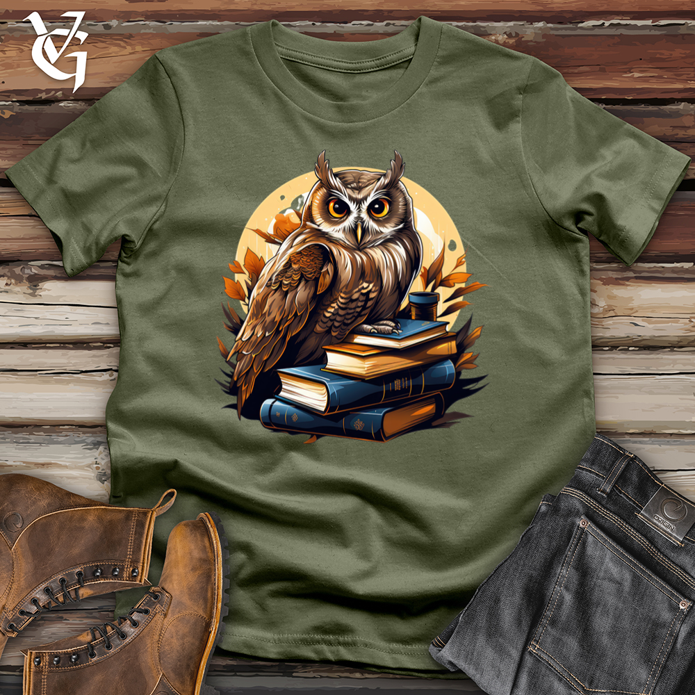 Owl Reading Books Softstyle Tee