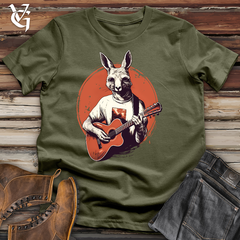 Kangaroo Guitarist Cotton Tee