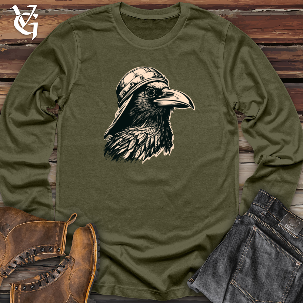 Vintage Raven Snapback Long Sleeve