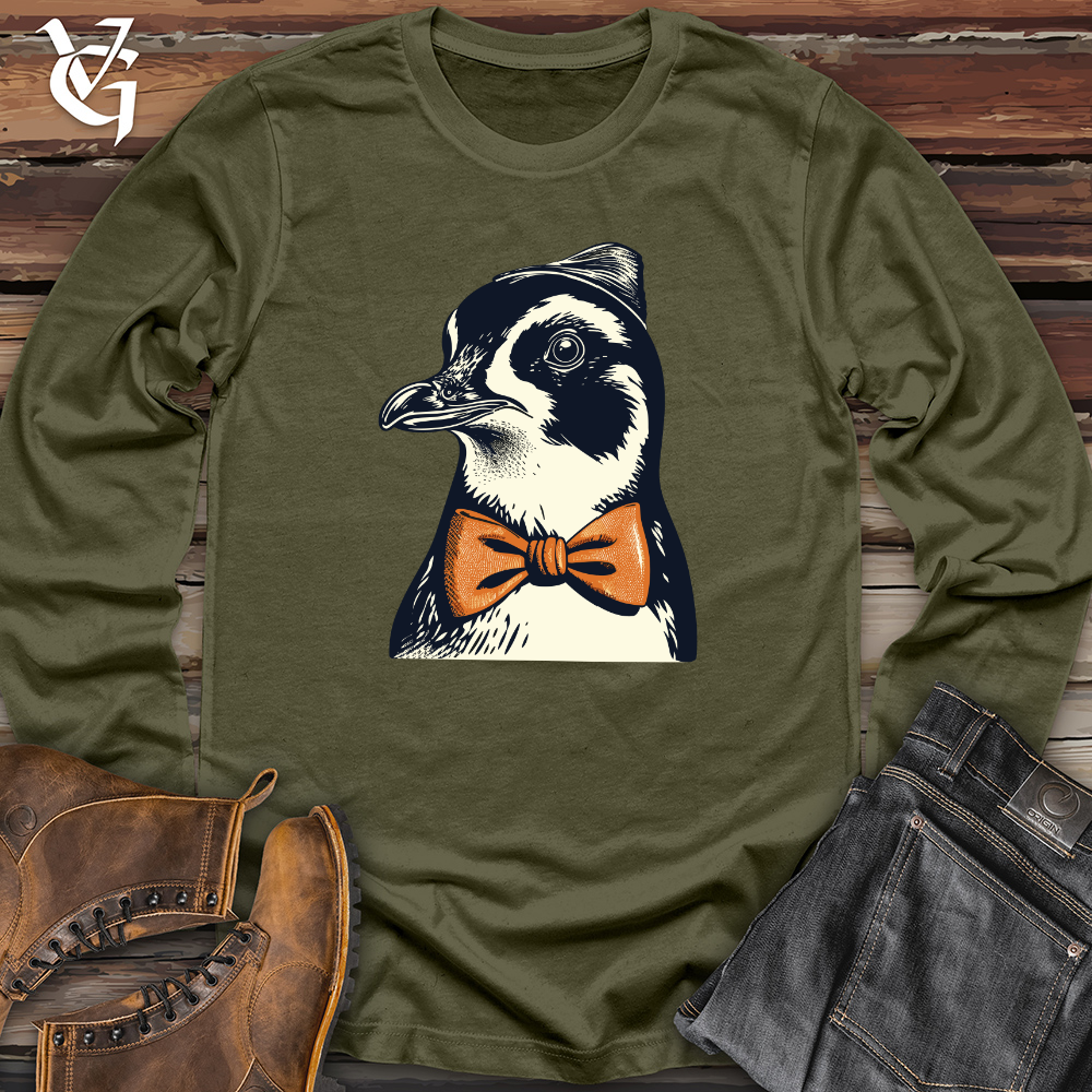 Retro Bow Tie Penguin Long Sleeve