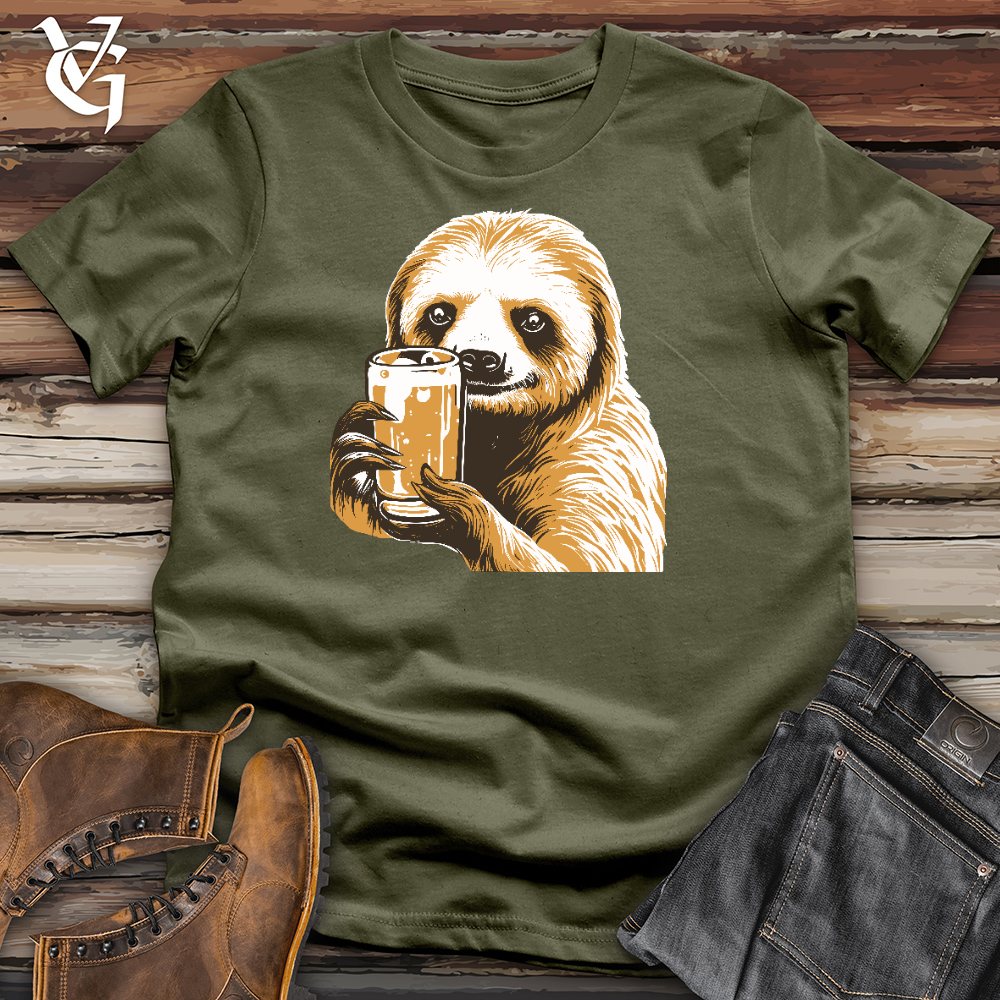 Sloth Drinking Cotton Tee