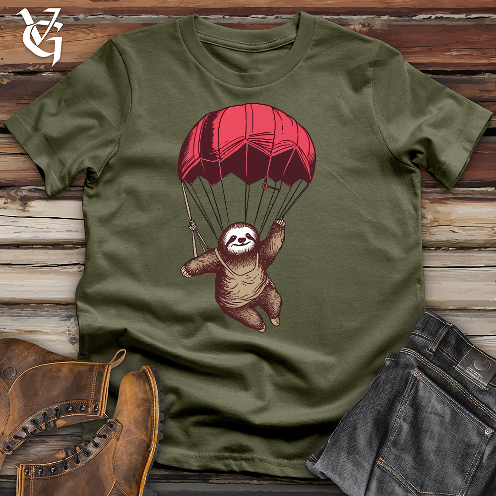 Skydiving Sloth Cotton Tee