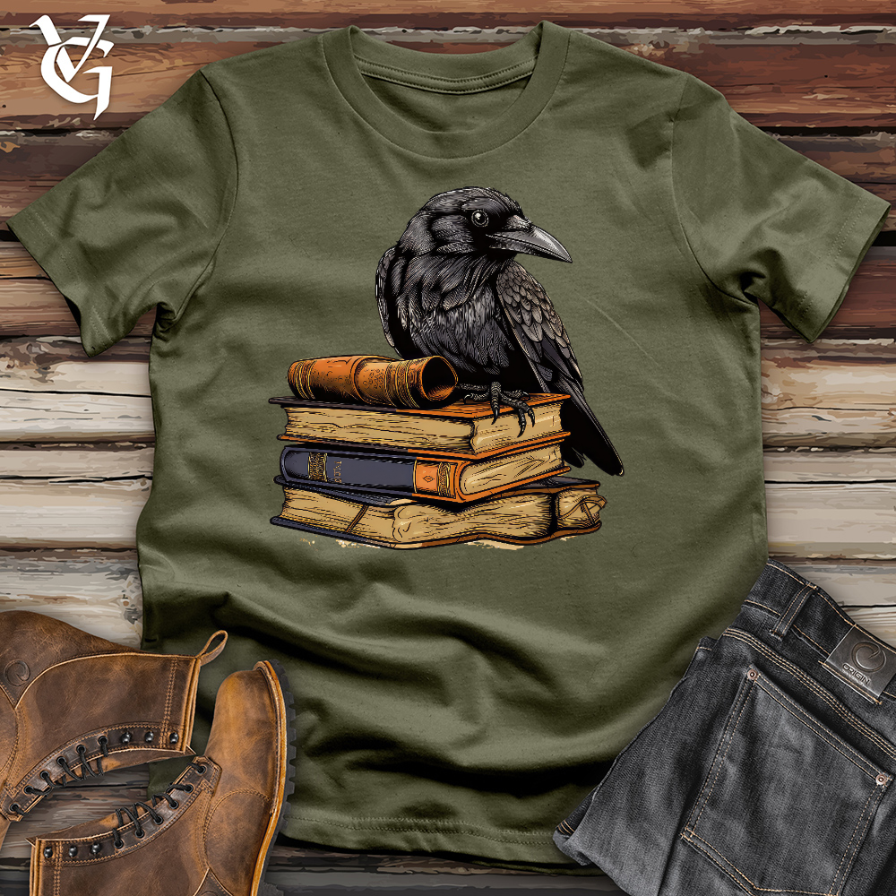 Raven Reading Ruler Cotton Tee