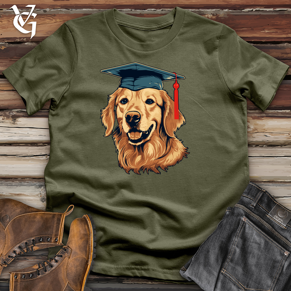 Graduation Celebration Golden Retriever Cotton Tee