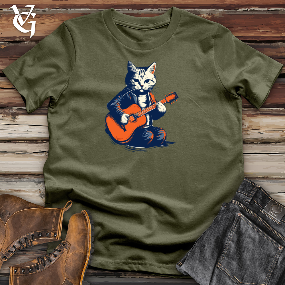 Vintage Guitar Cat Cotton Tee