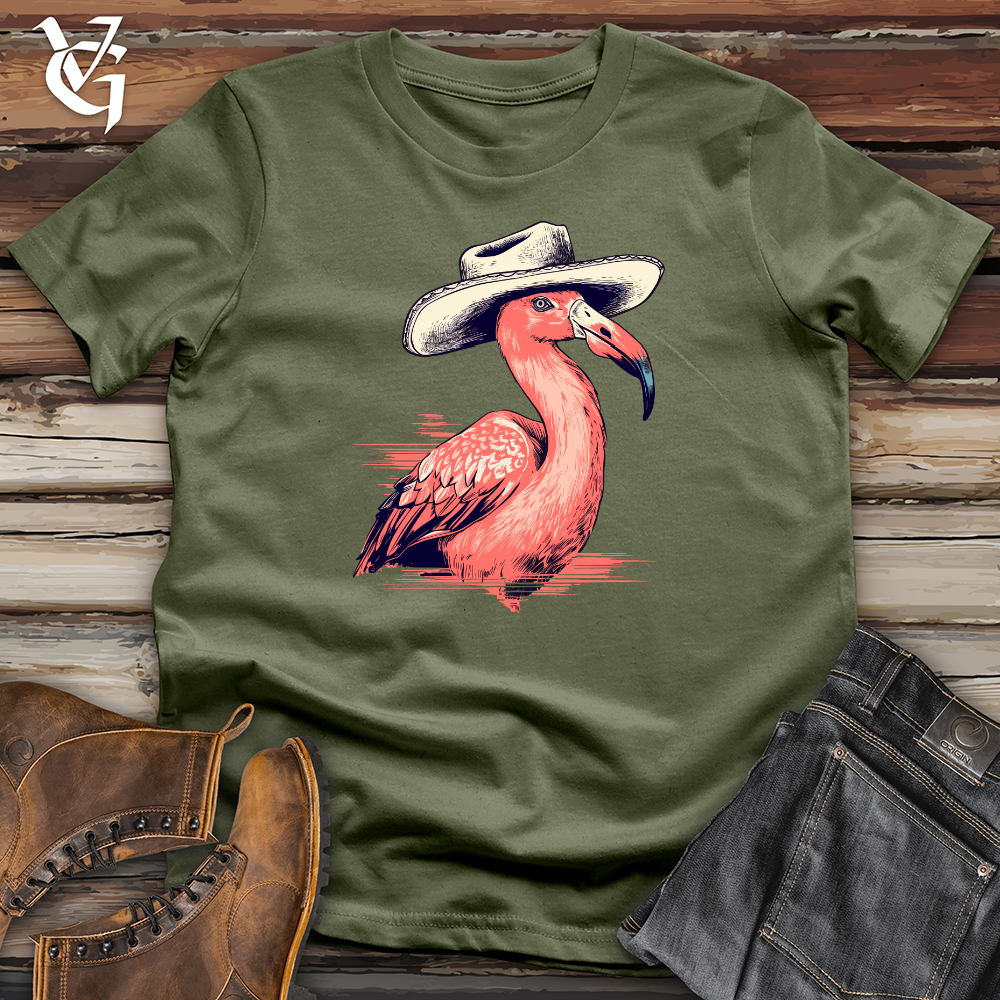 Flamingo Tropical Trek Cowboy Cap Softstyle Tee