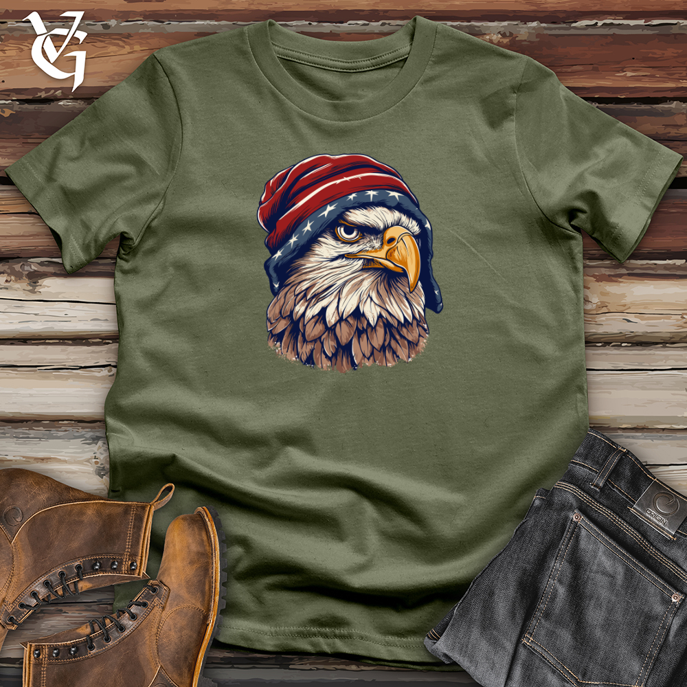 Retro Beanie Wearing Eagle Softstyle Tee
