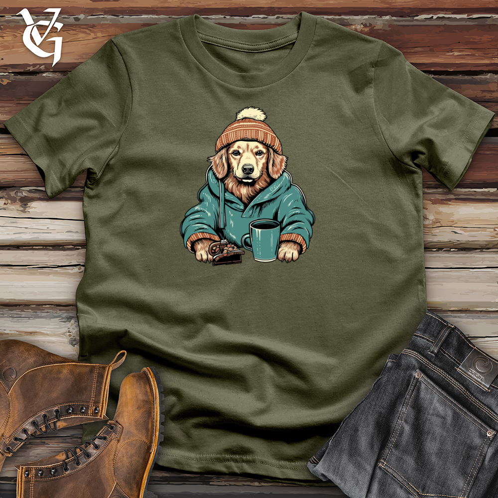 Cozy Cocoa Golden Retriever Cotton Tee