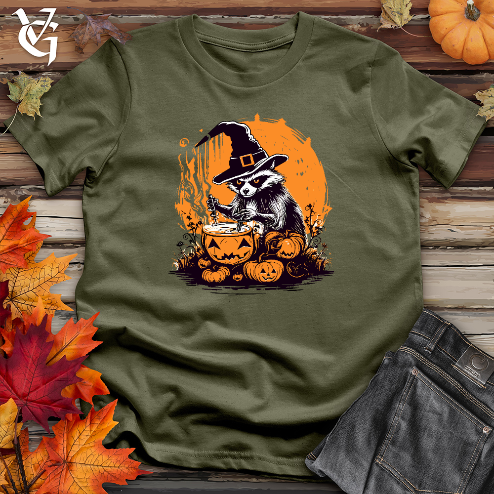 Cauldron Stirring Raccoon Cotton Tee