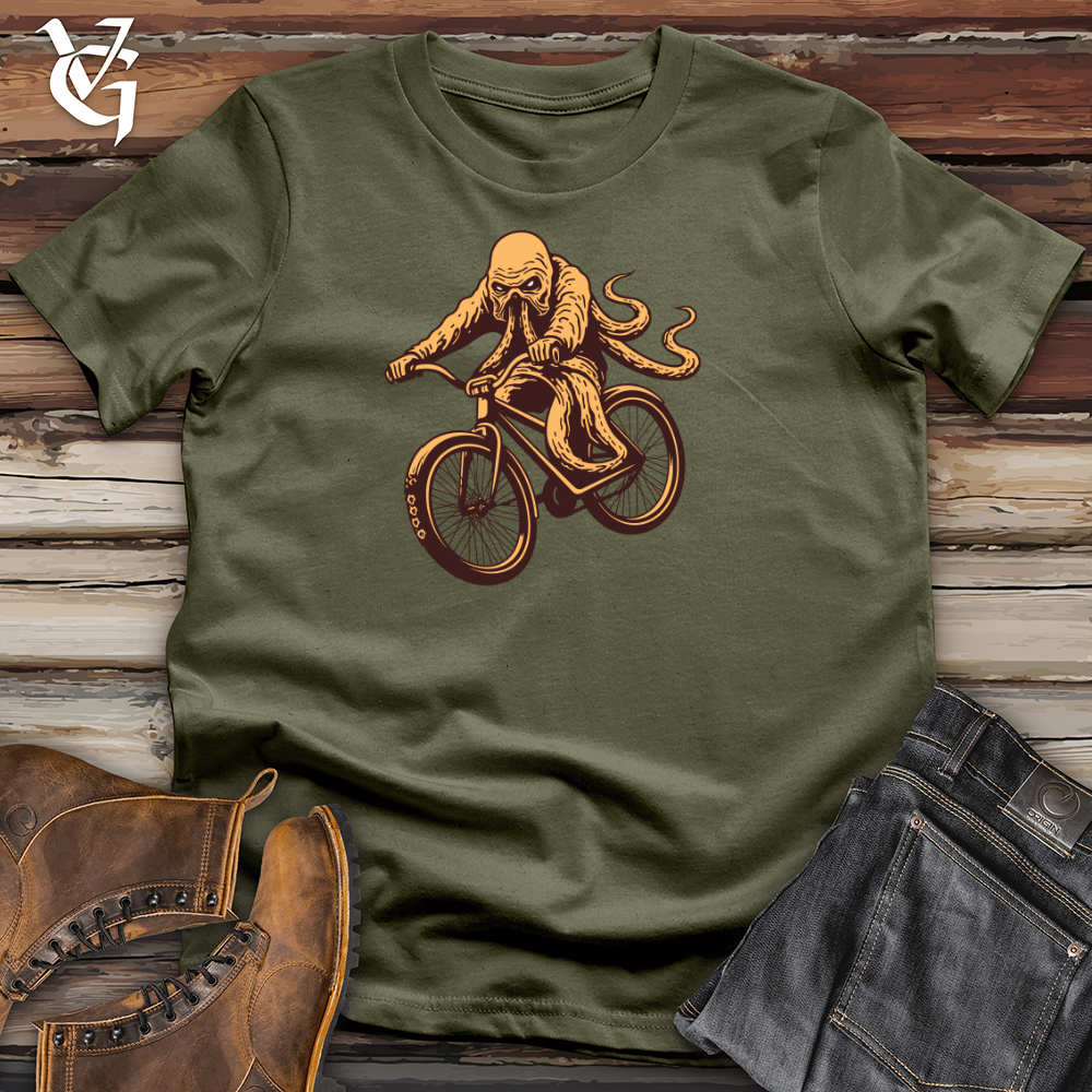 Bike Riding Kraken Cotton Tee