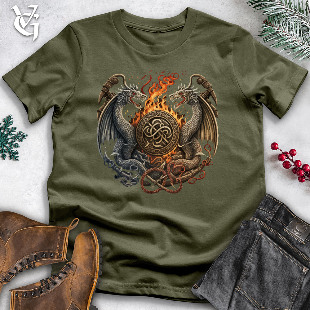 Flaming Dragons Cotton Tee