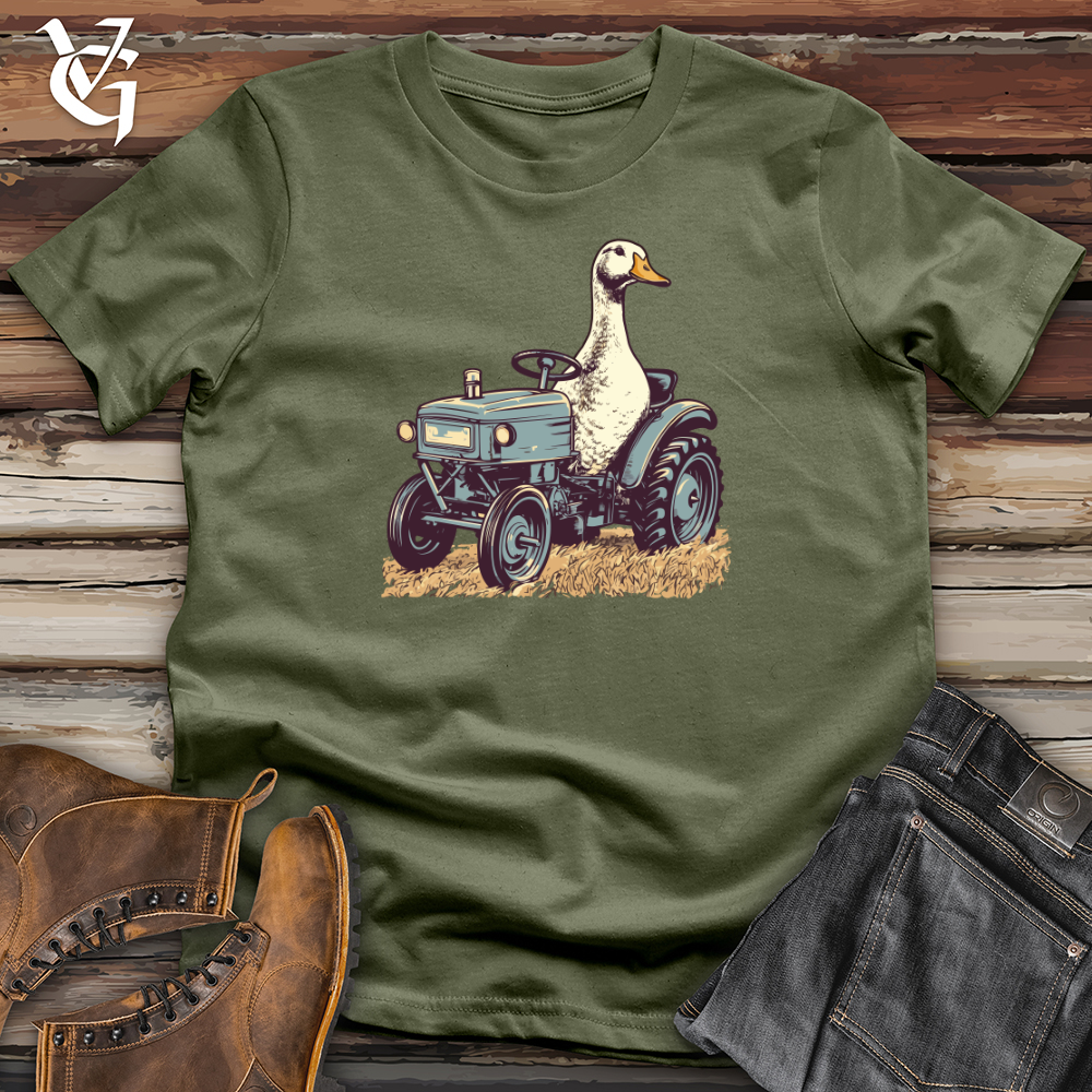 Retro Tractor Riding Duck Softstyle Tee