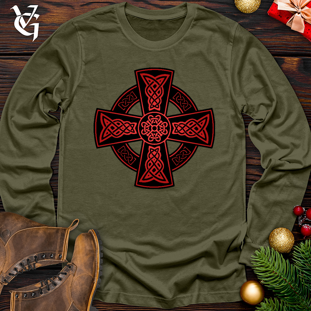 Celtic Christmas Cross Long Sleeve