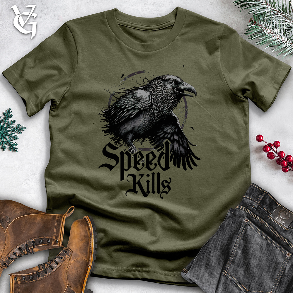 Speed Kills Black Cotton Tee