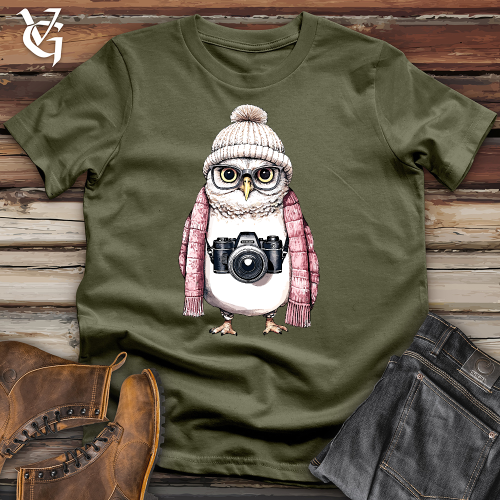 Owl Photographer Cotton Tee