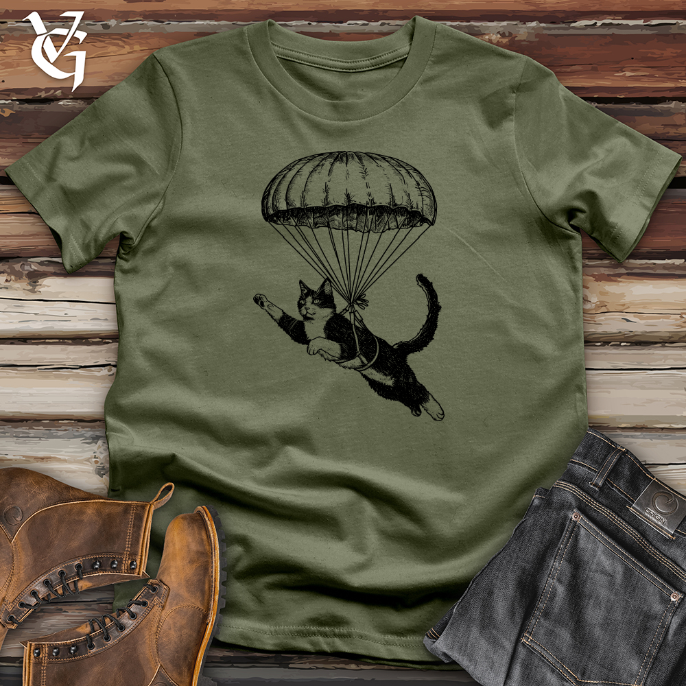 Cat Fly with Parachute Softstyle Tee