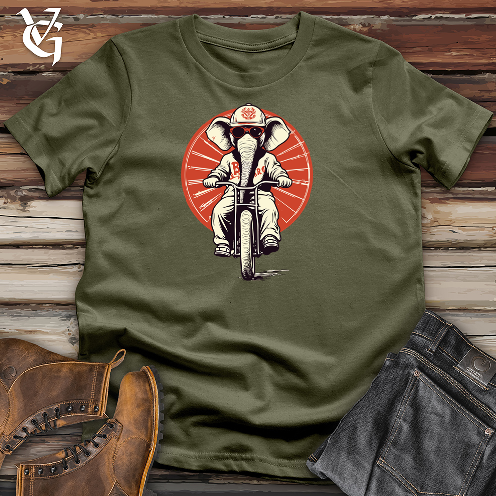 Retro Cycle Elephant Cotton Tee
