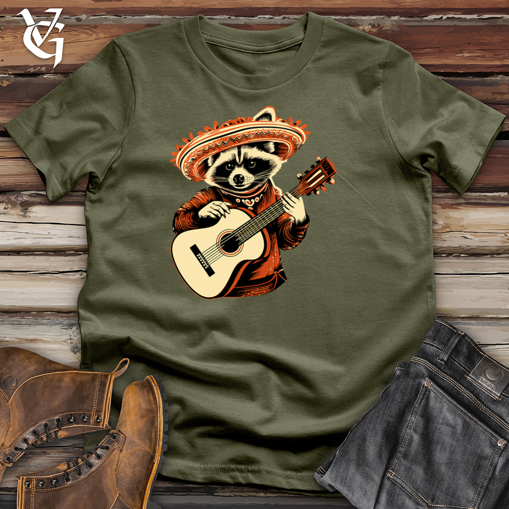 Melodic Raccoon Serenade Cotton Tee