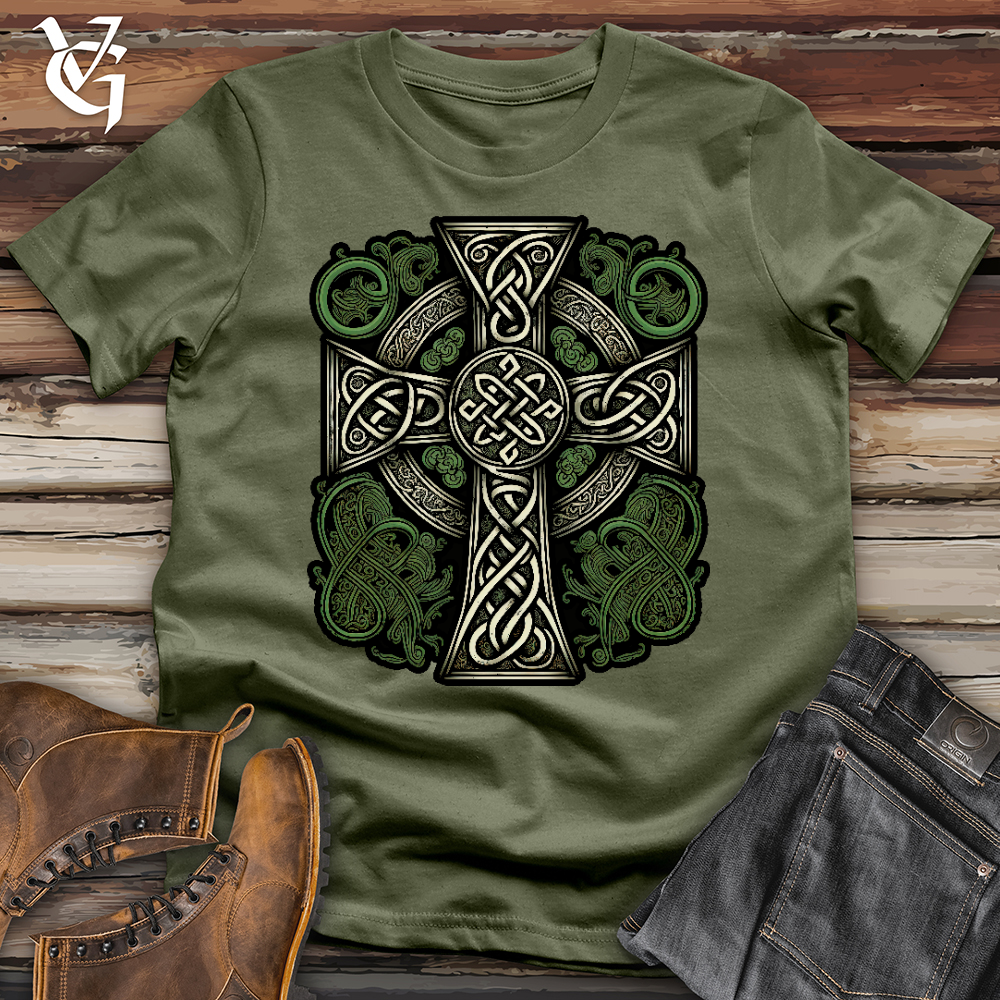 Green Celtic Cross Softstyle Tee