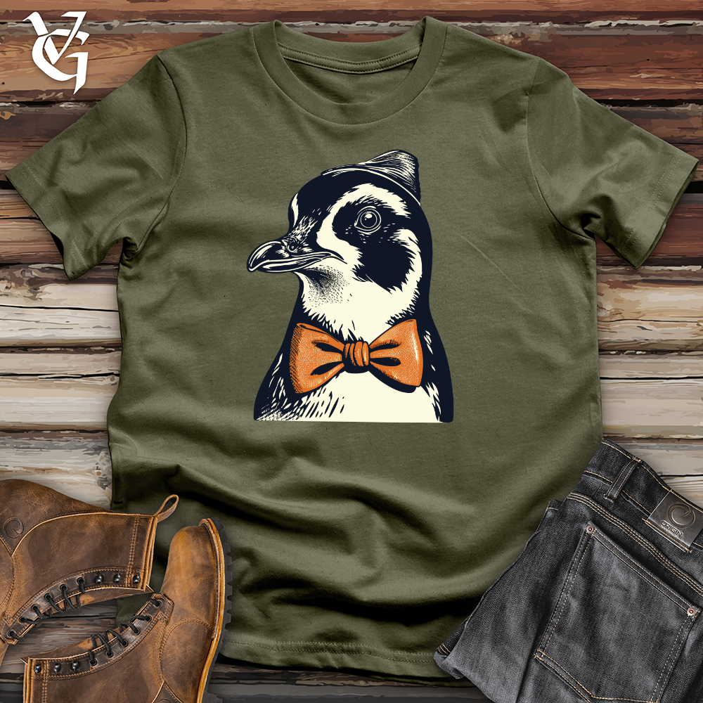 Retro Bow Tie Penguin Cotton Tee